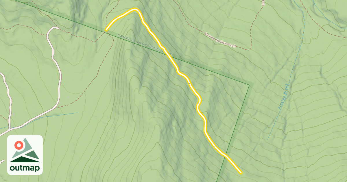 Map of Camel's Hump Challenge Trail
