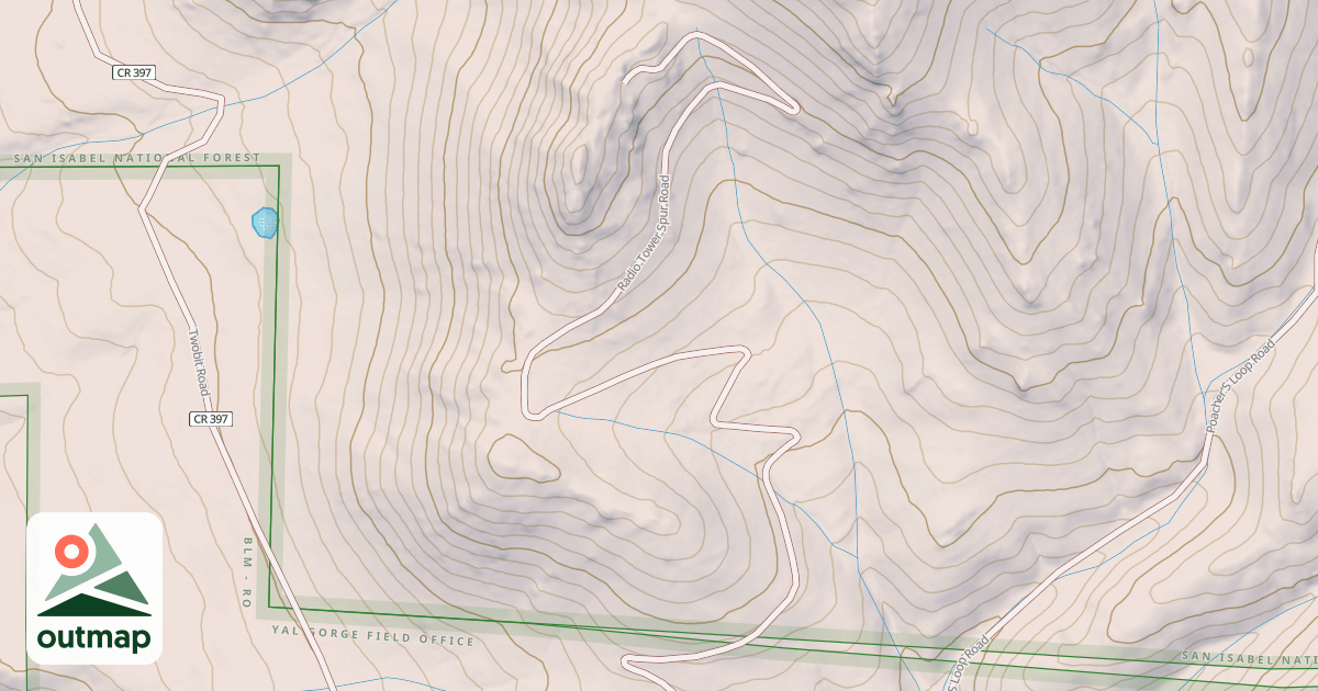 Map of RADIO TOWER SPUR