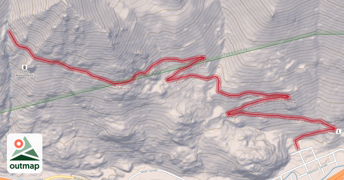 Map of 7:30 Mine Trail