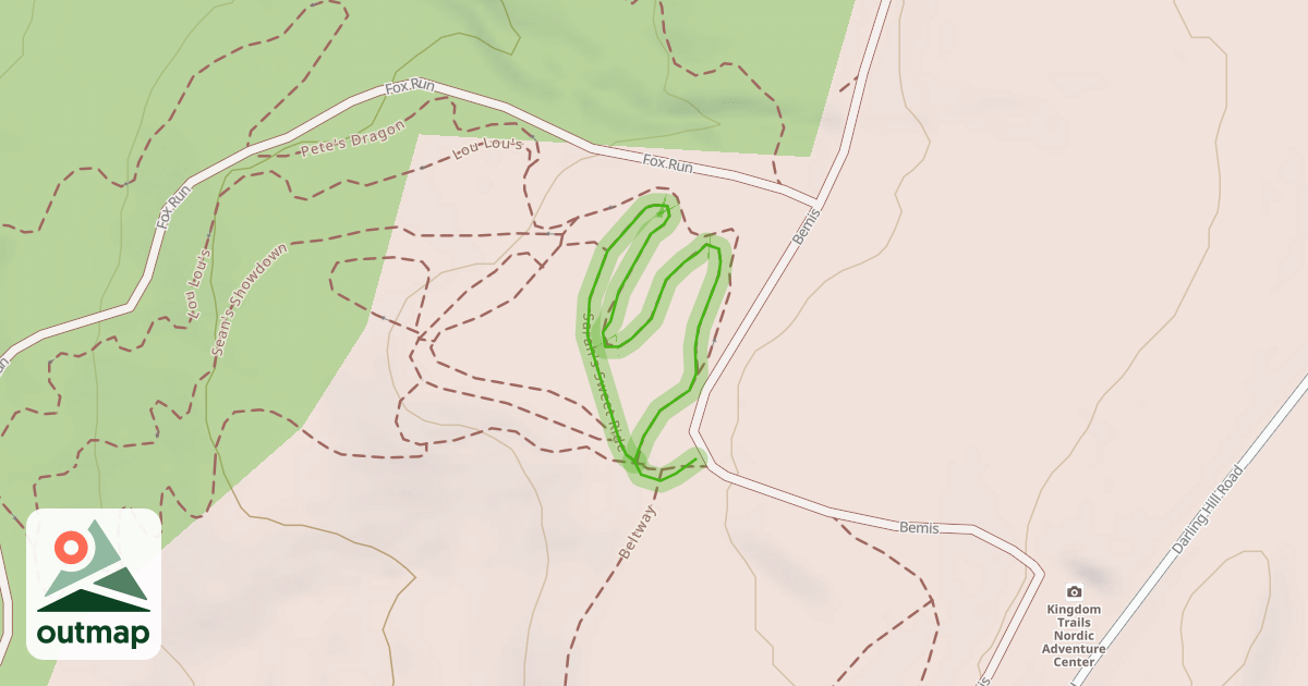 Map of Sarah's Sweet Ride