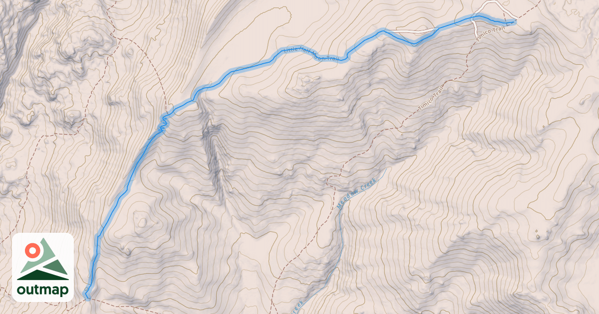 Map of Little Half Moon Trail