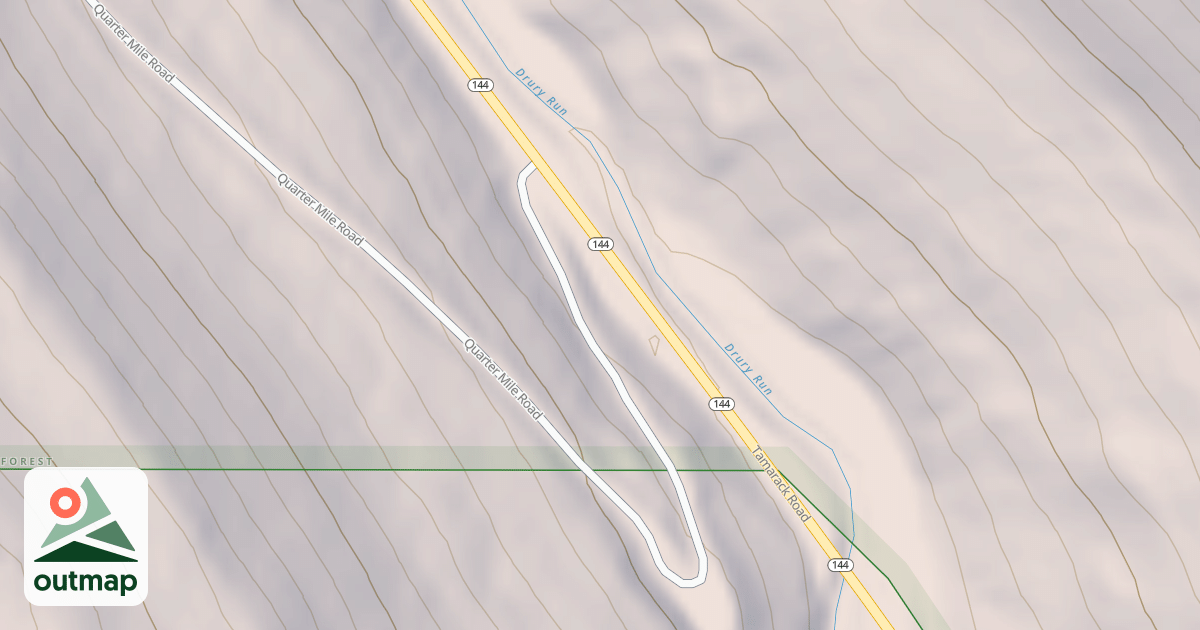 Map of Two Mile Run Snowmobile Trails