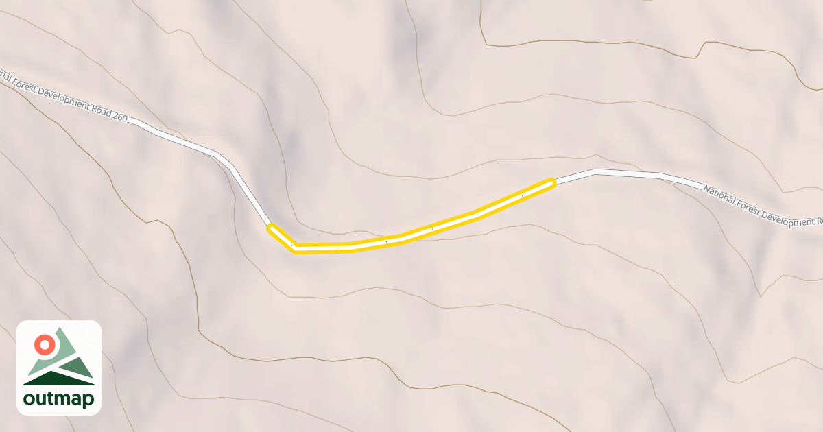 Map of National Forest Development Road 260