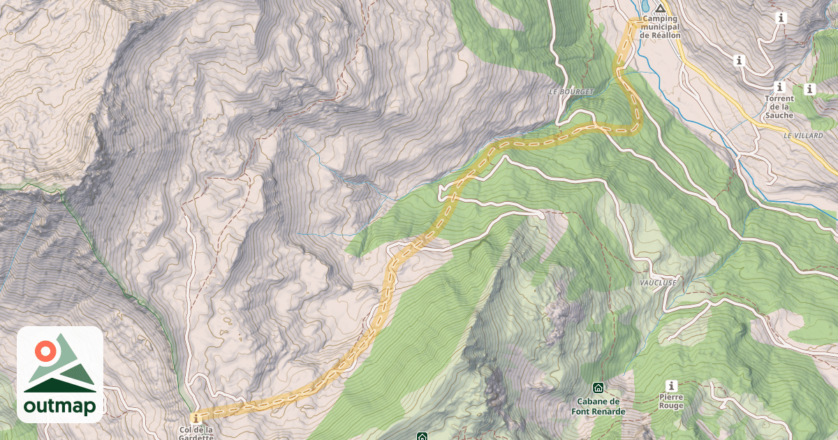 Map of Col de la Gardette — La Cure