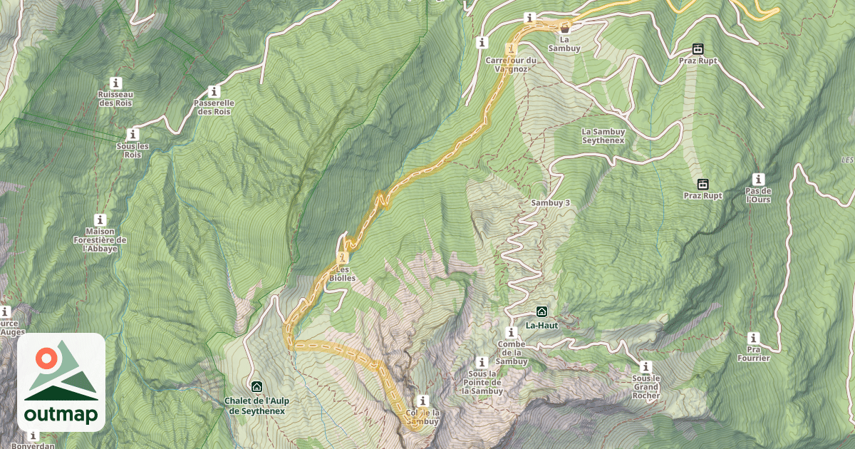 Map of Col de la Sambuy — Seythenex