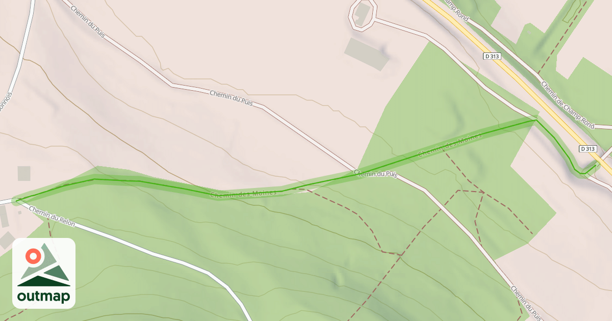 Map of Chemin des Moines