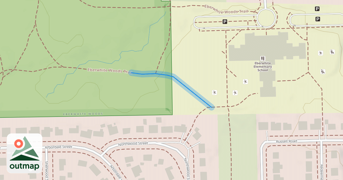Map of Eberwhite Woods Trail