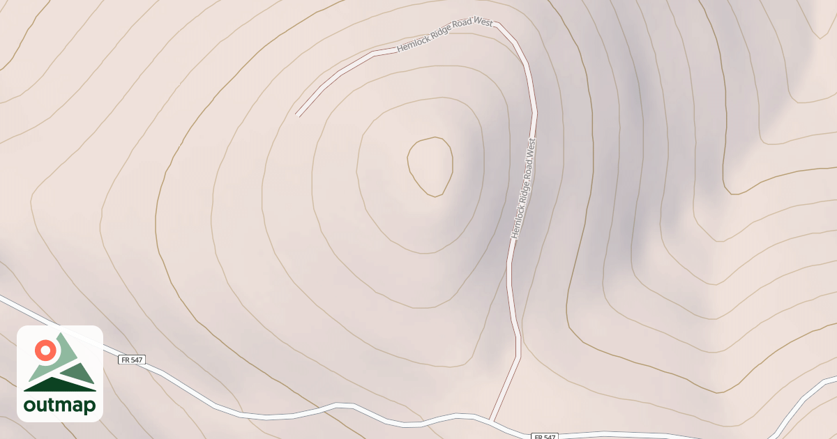 Map of HEMLOCK RIDGE W