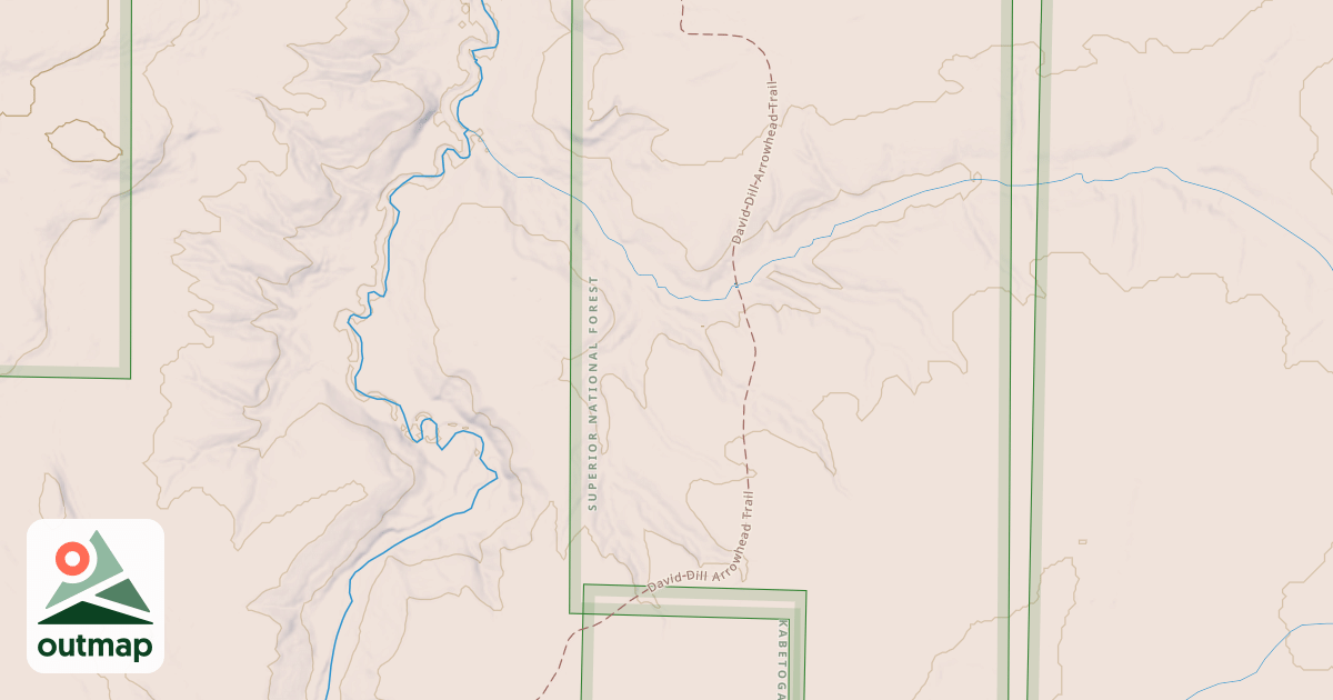 Map of David Dill-Arrowhead State Trail