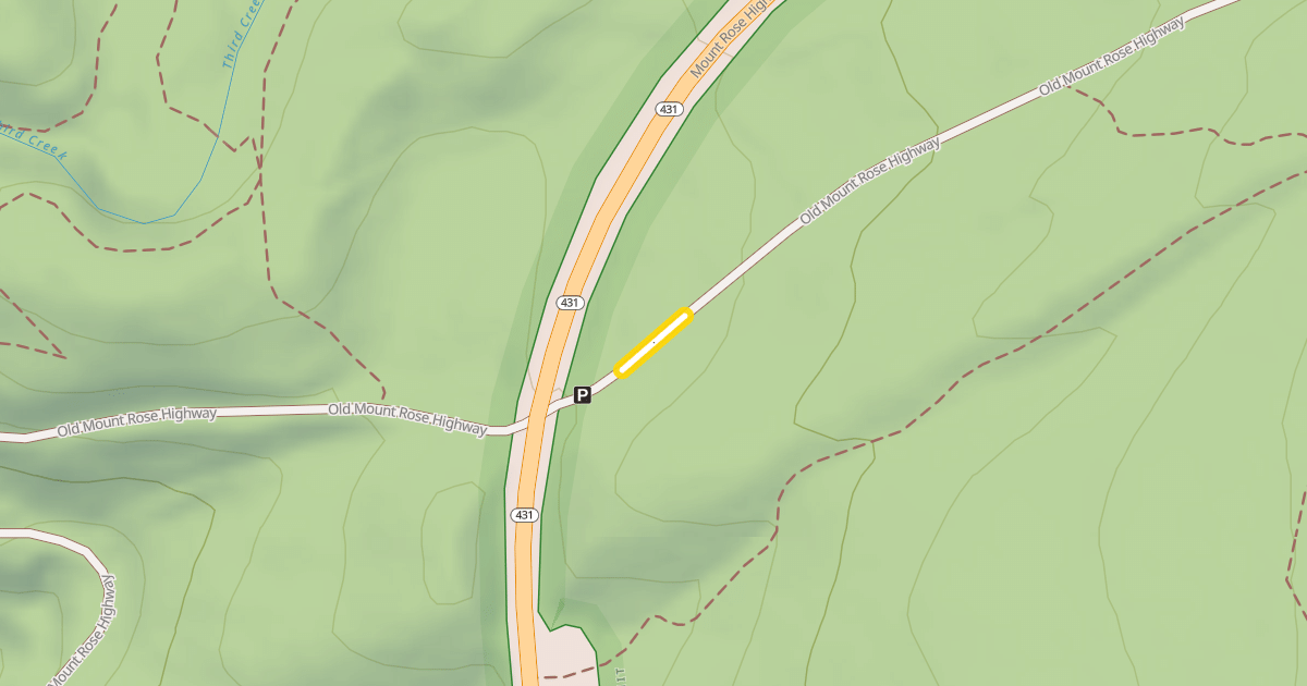 Map preview of Old Mount Rose Highway