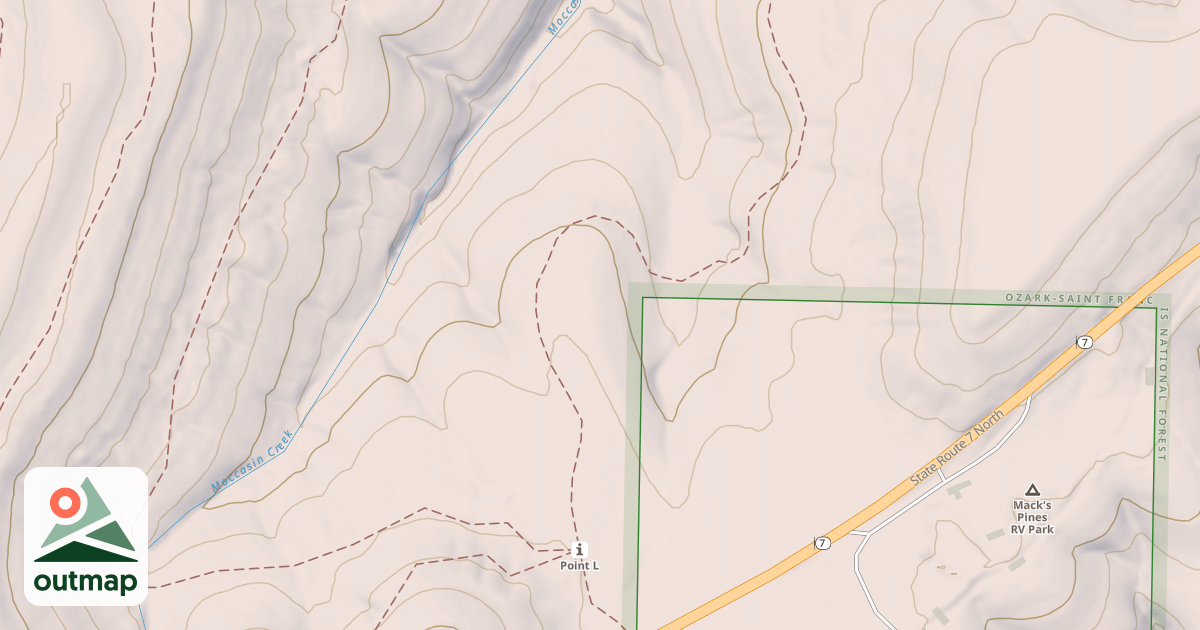 Map of Mg Black Oak Ridge Spur South