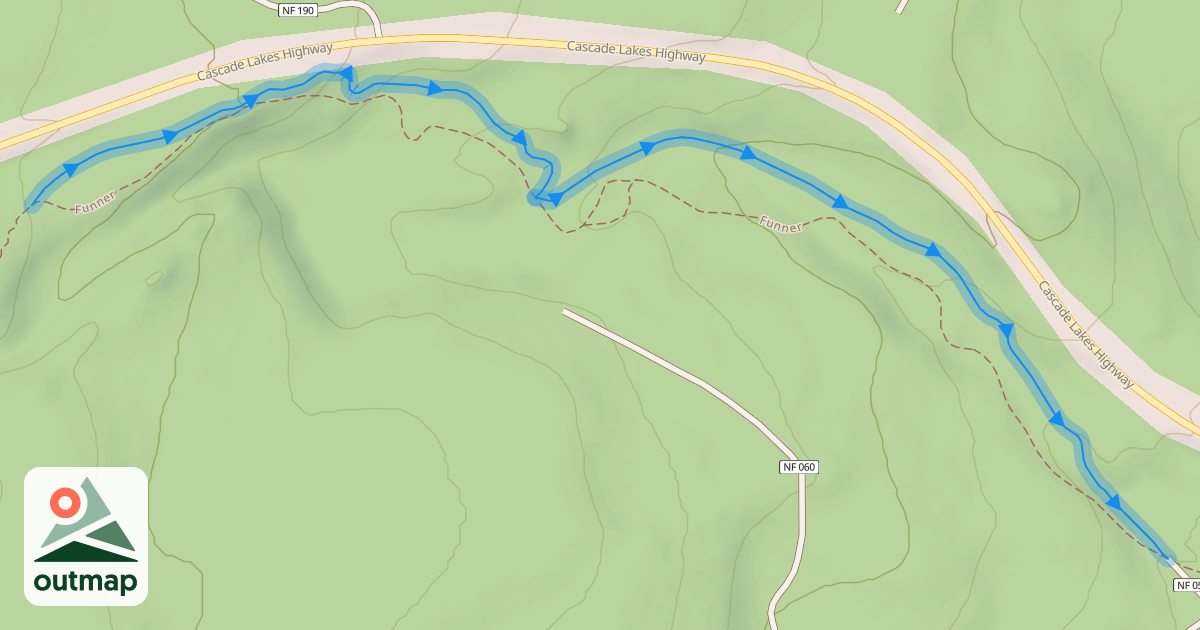 Map of Funner Climbing Route