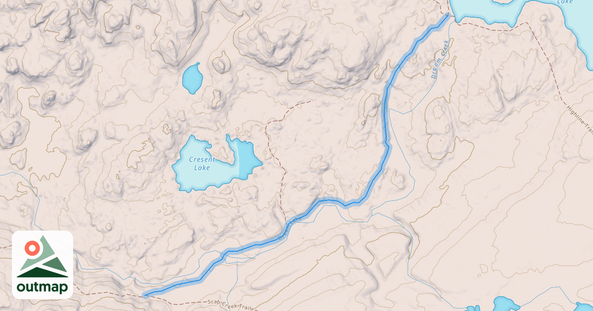 Map of Dream Lake