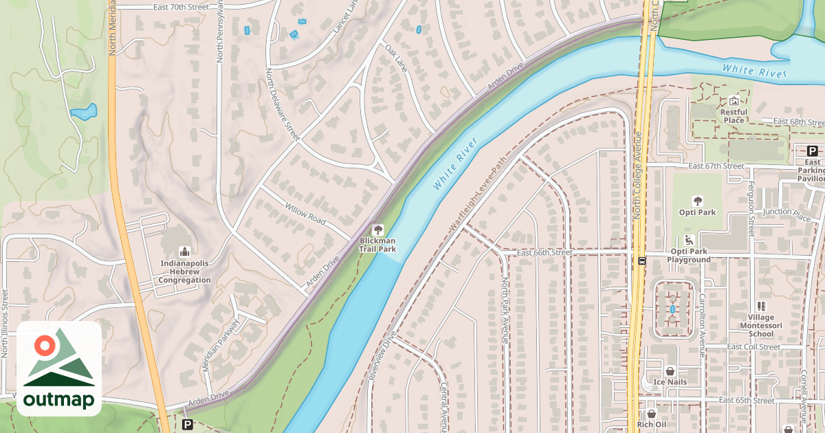Map of Blickman Educational Trail