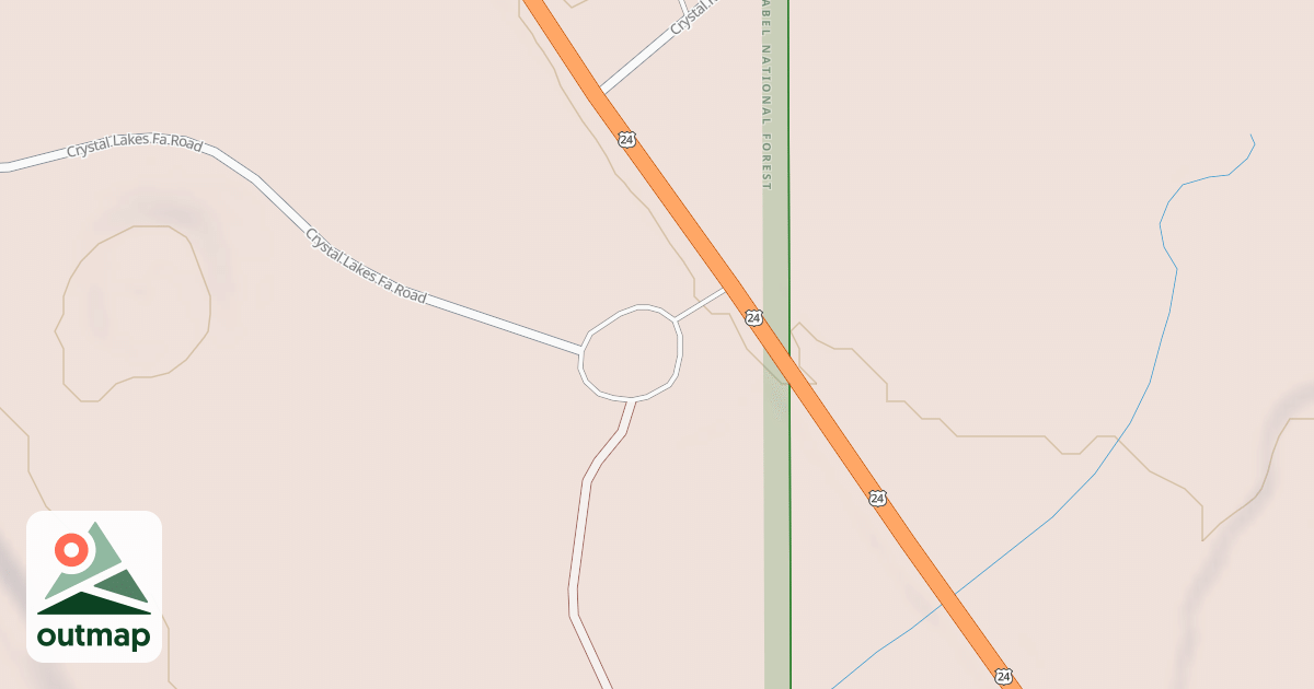 Map of Crystal Lake Eastern Access Road