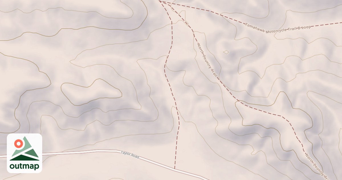 Map of Tomahawk Motorcycle Trail B Loop