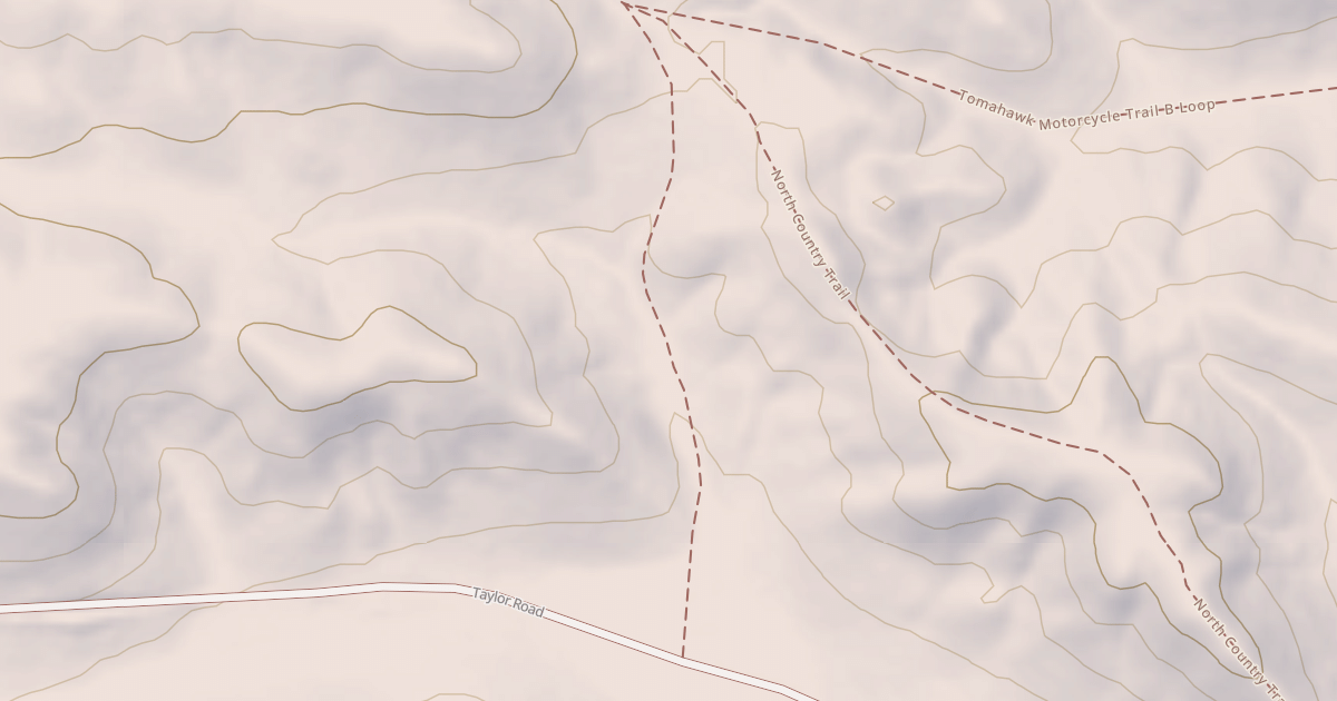 Map preview of Tomahawk Motorcycle Trail B Loop