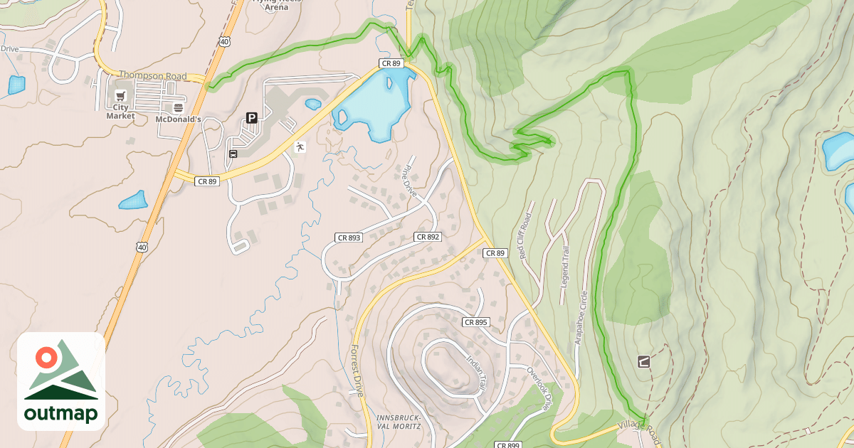 Map of Fraser to Granby Trail