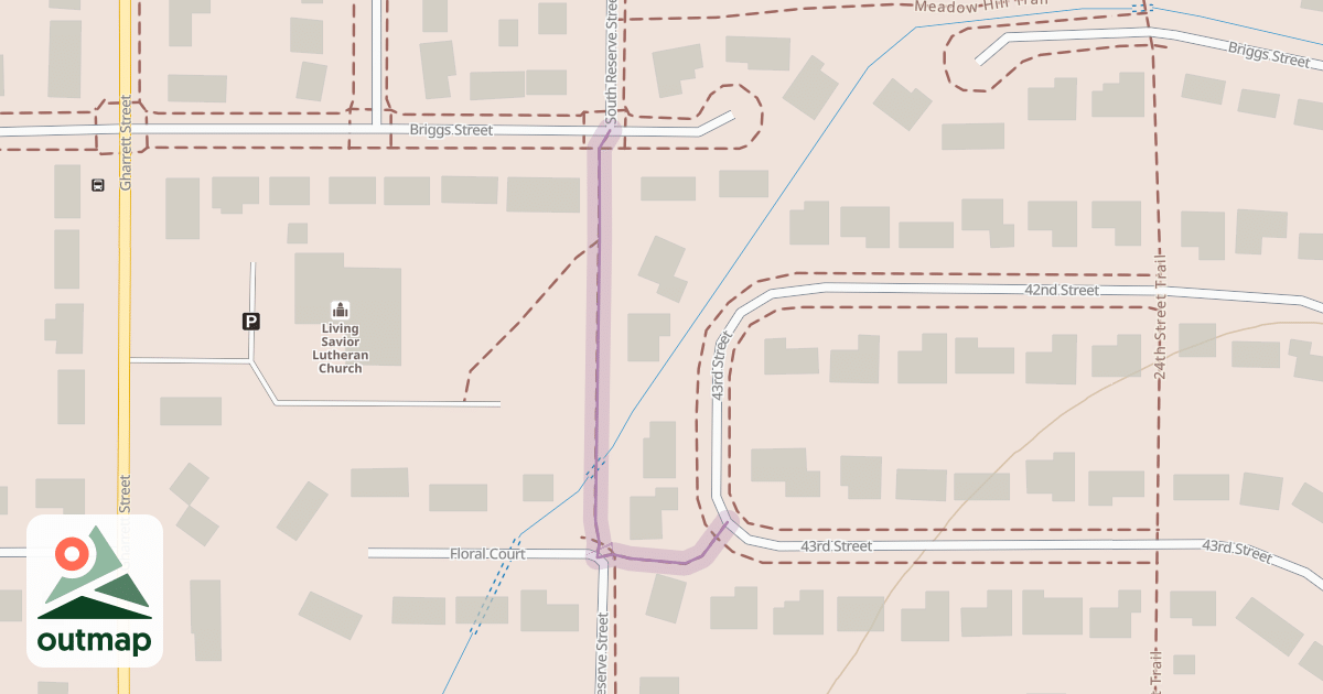 Map of Reserve Street Trail