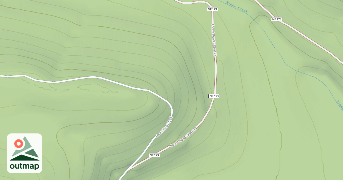 Map of BRUNO CREEK