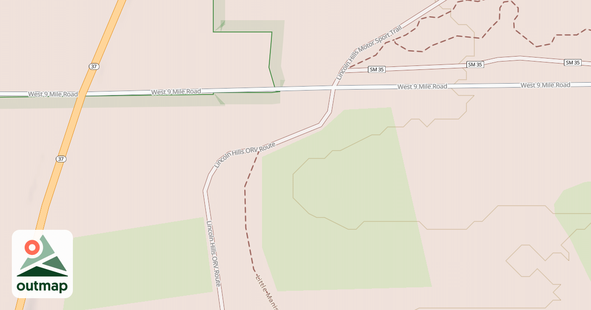 Map of Lincoln Hills Route