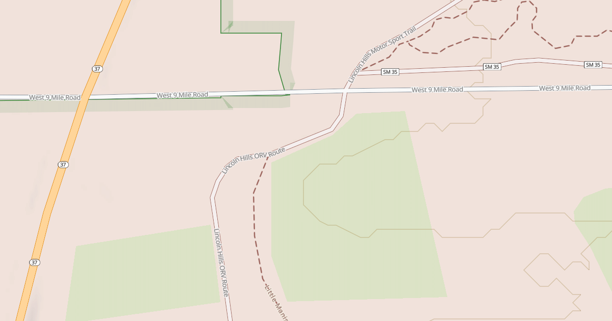 Map preview of Lincoln Hills Route