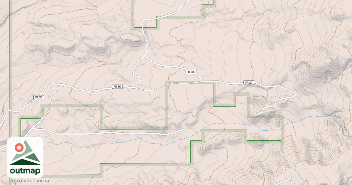 Map of USFS Motor Vehicle Use Map Roads {BFA4671F-2FB6-4D6B-AC3A-BE0D9B23510D}