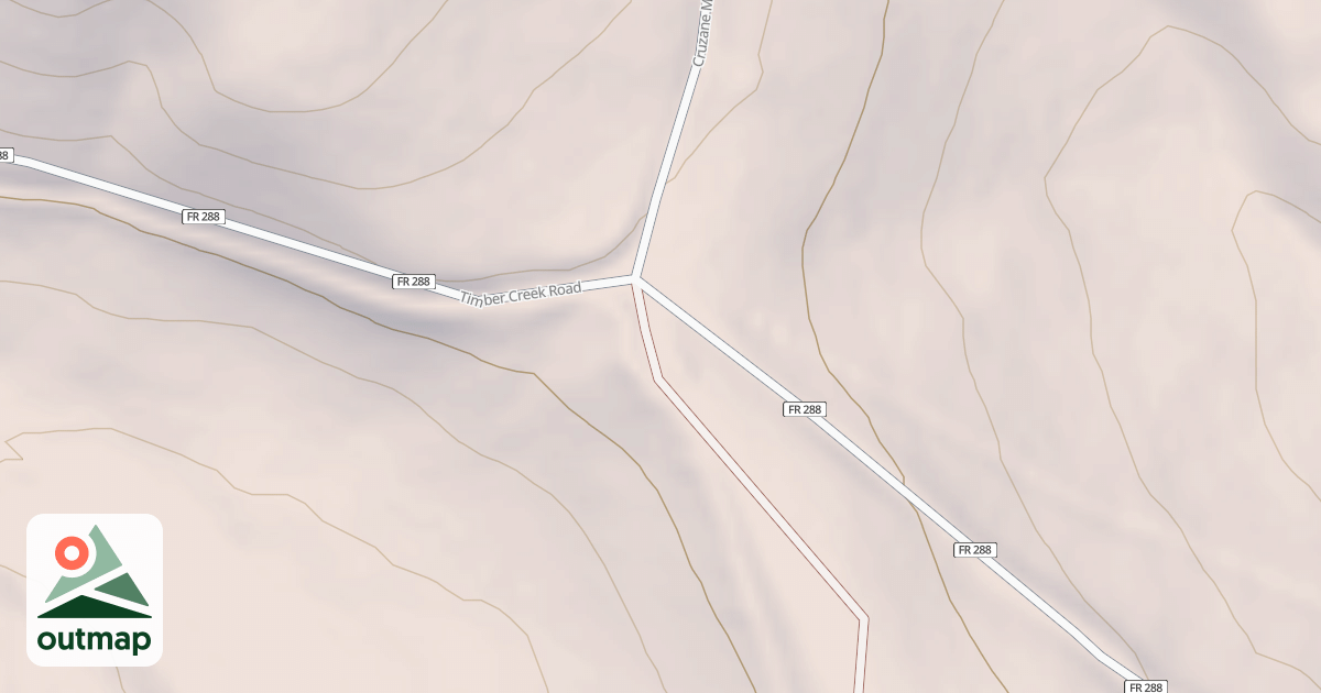 Map of CRUZANE MOUNTAIN