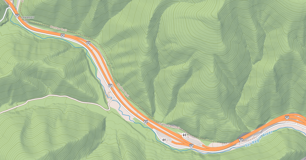 Map preview of HANAKER CREEK