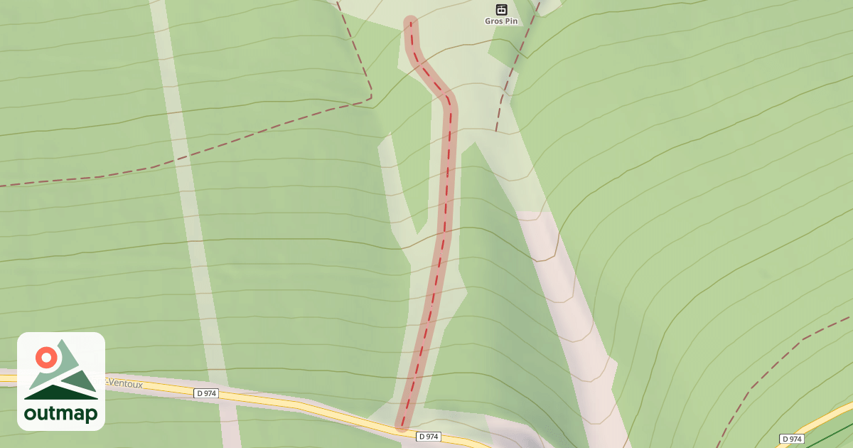 Map of La piste en "S"