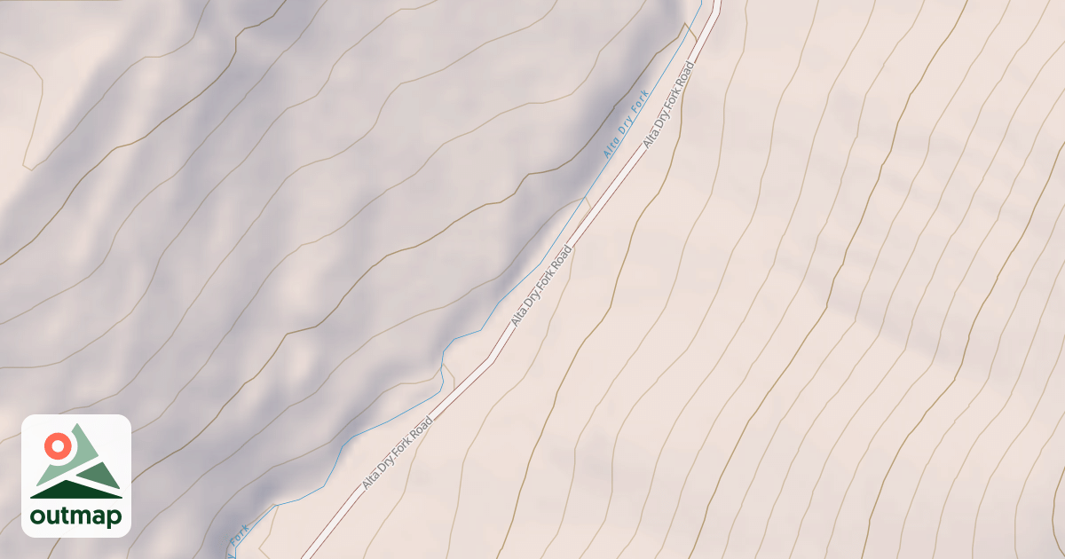 Map of Alta Dry Fork Winter