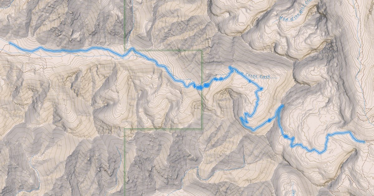 Map preview of Storm Castle Creek Trail
