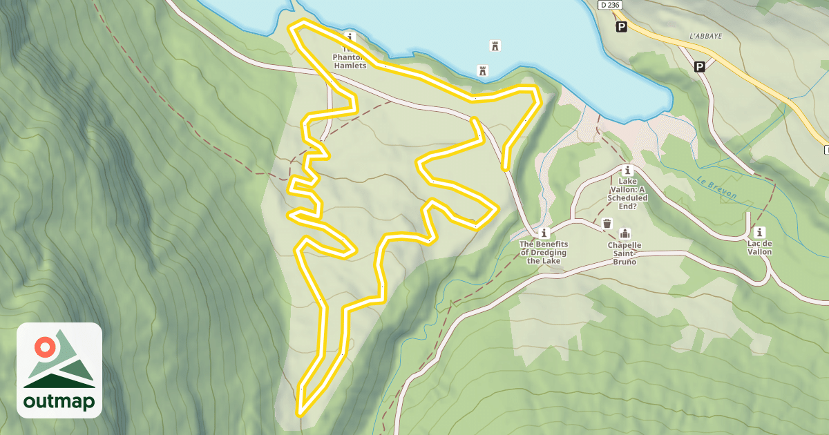 Map of Lac de Vallon