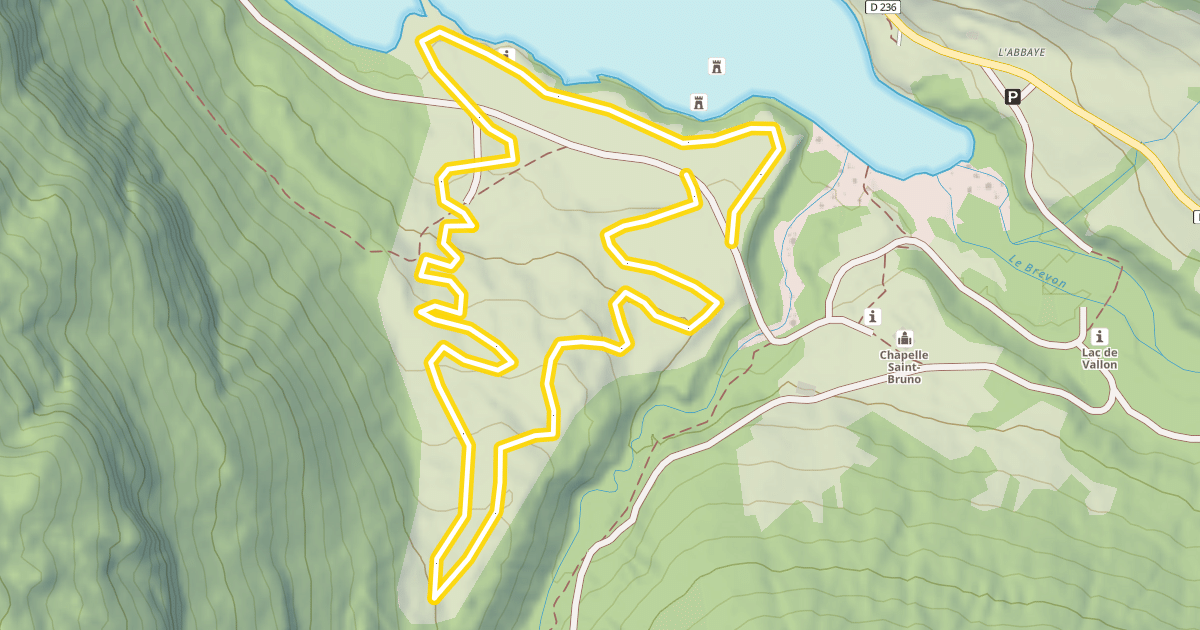 Map preview of Lac de Vallon