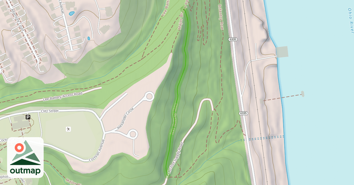 Map of Lee Battery Row