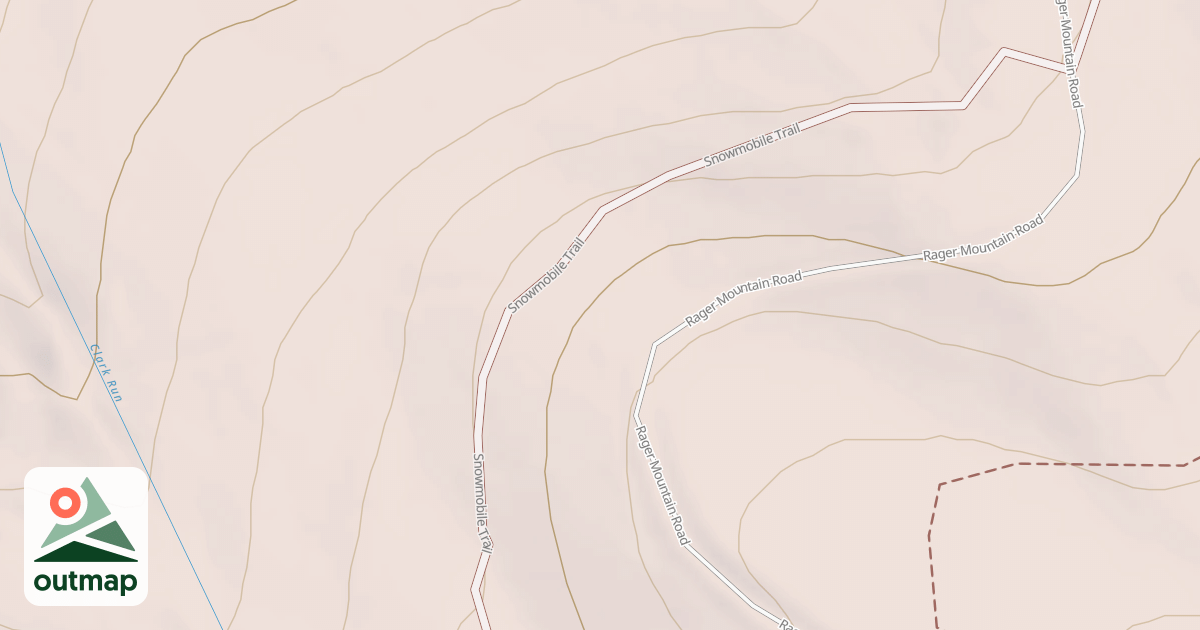 Map of Rager Mountain Division Snowmobile Trails