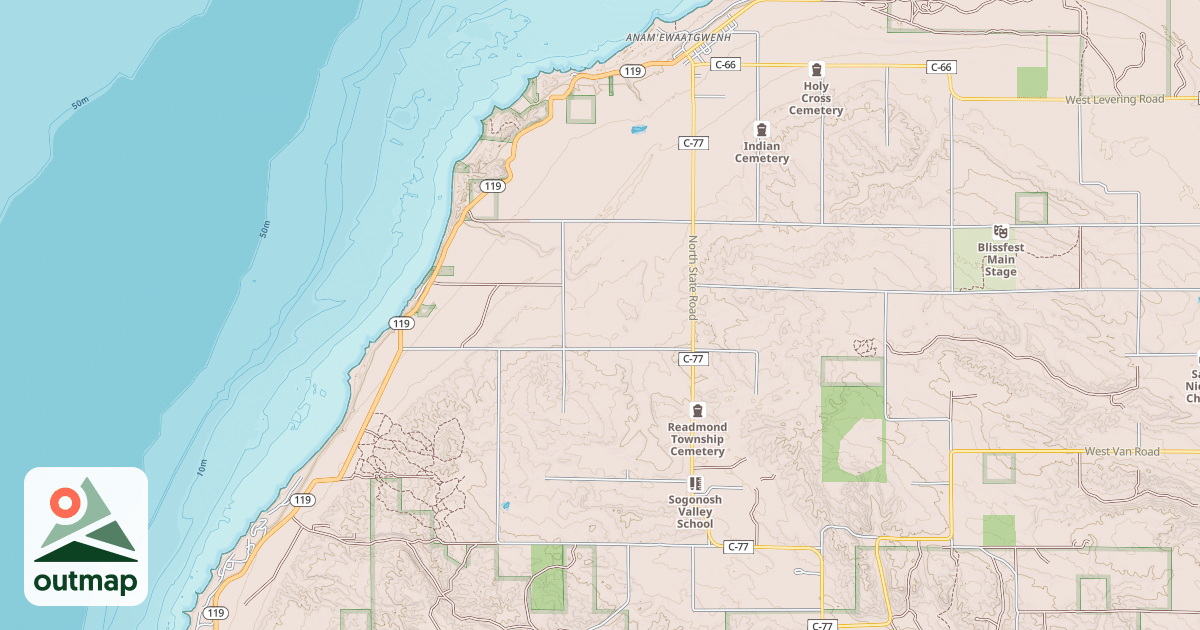Map of Indian Gardens Orv Route