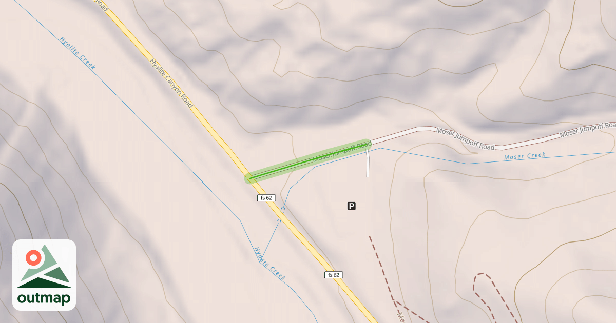Map of Moser Jumpoff Road
