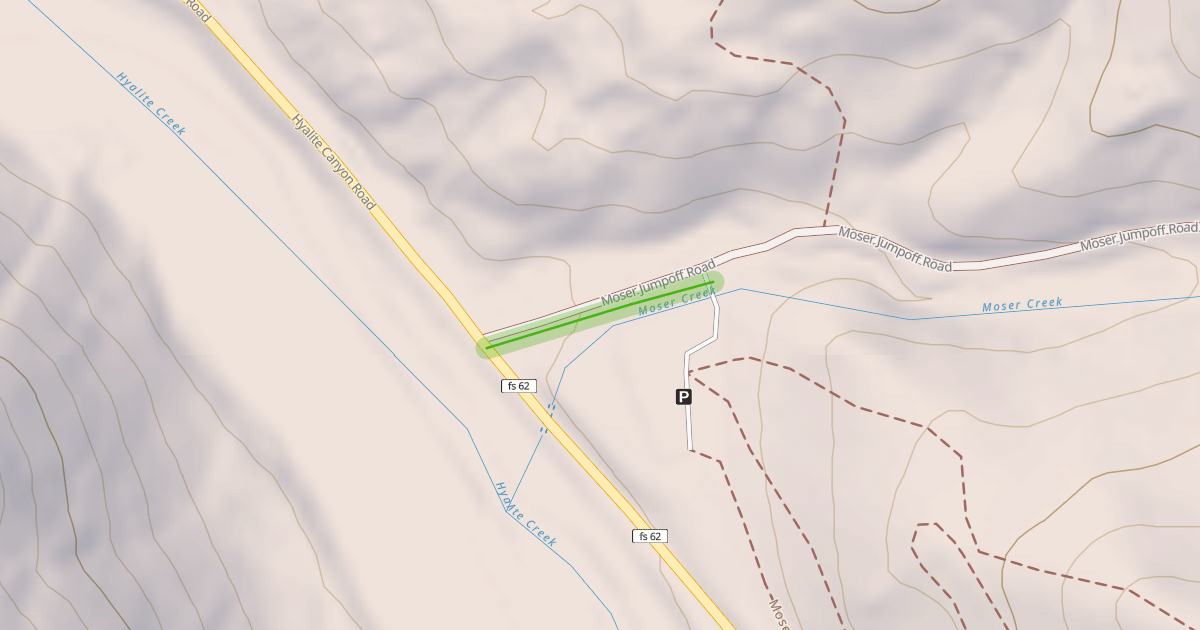 Map preview of Moser Jumpoff Road