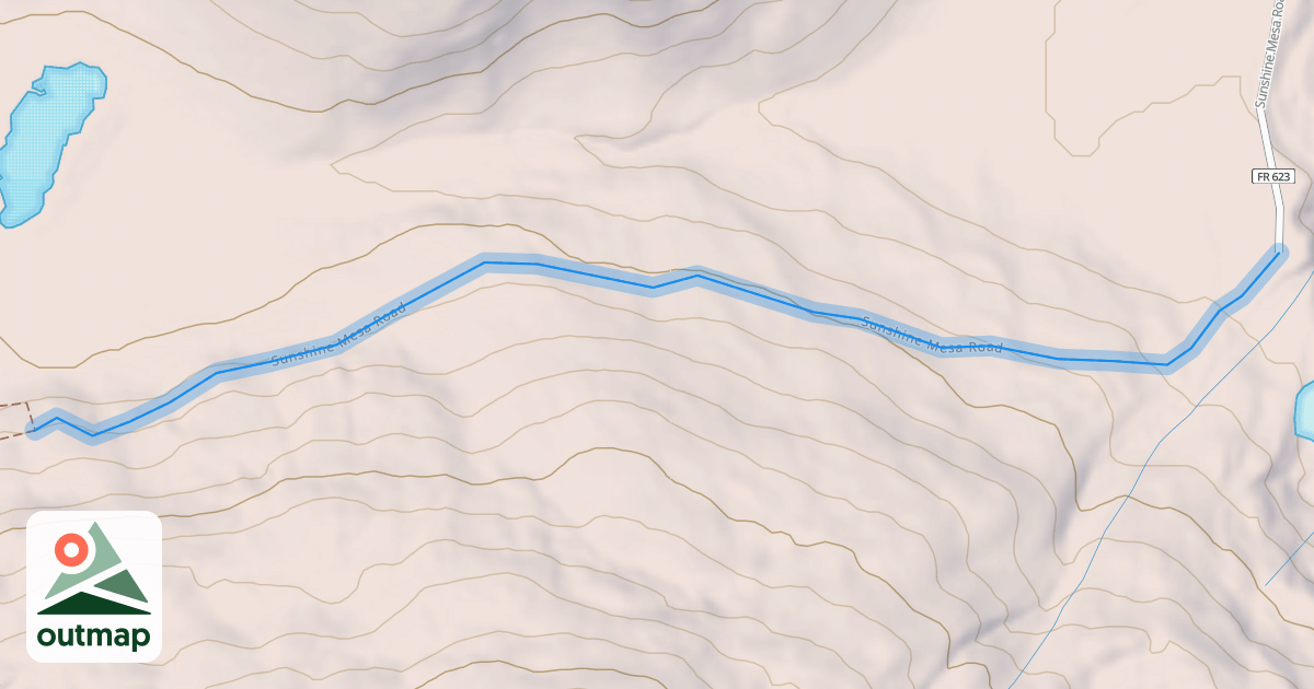 Map of Sunshine Mesa Road