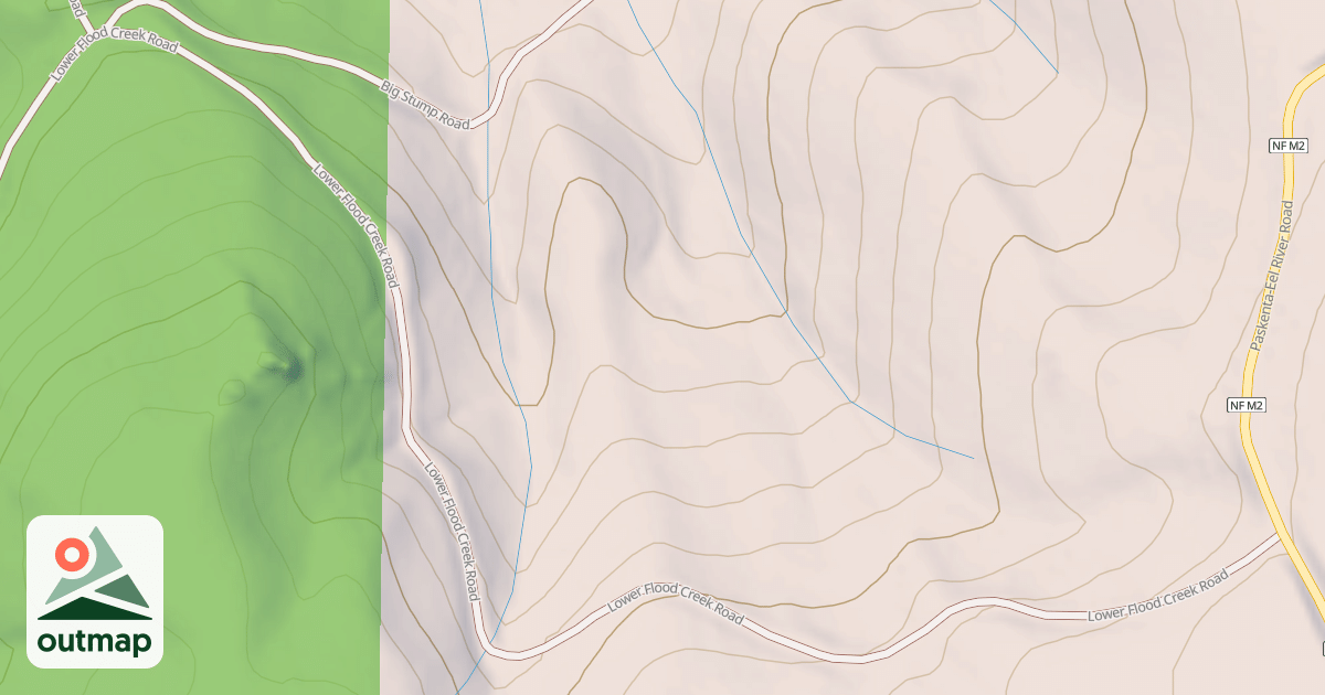 Map of LOWER FLOOD CREEK
