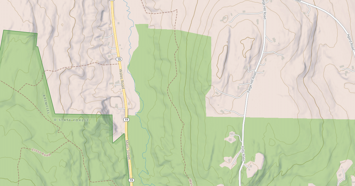 Map preview of Wales Brook Trail