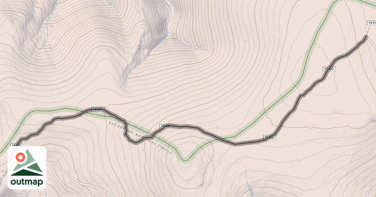 Map of Houghland Gulch Road