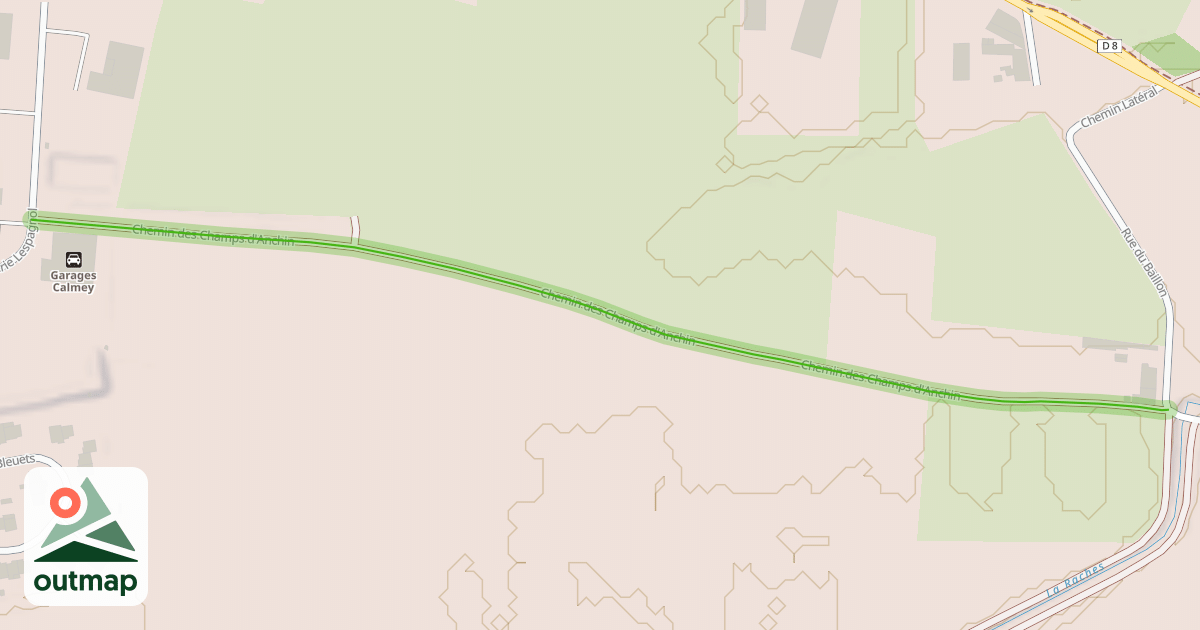 Map of Chemin des Champs d'Anchin