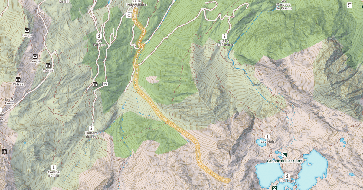 Map preview of Col de Pendet — Le Pleynet