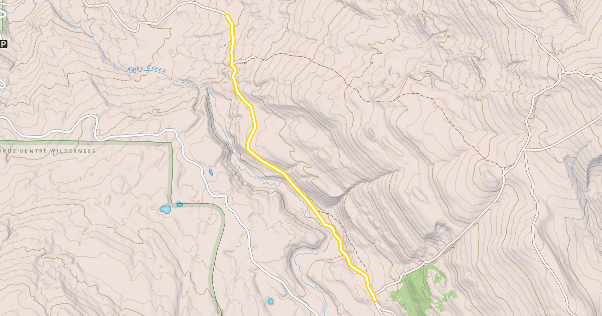 Map preview of Old Kinky Creek Road
