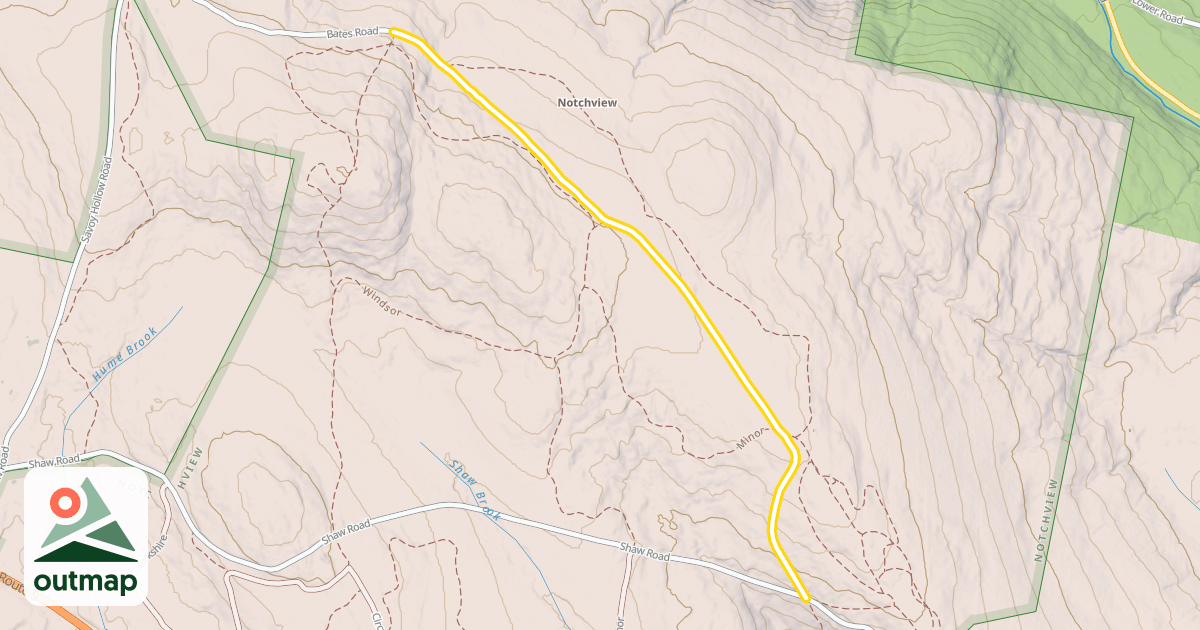 Map of Bates Road