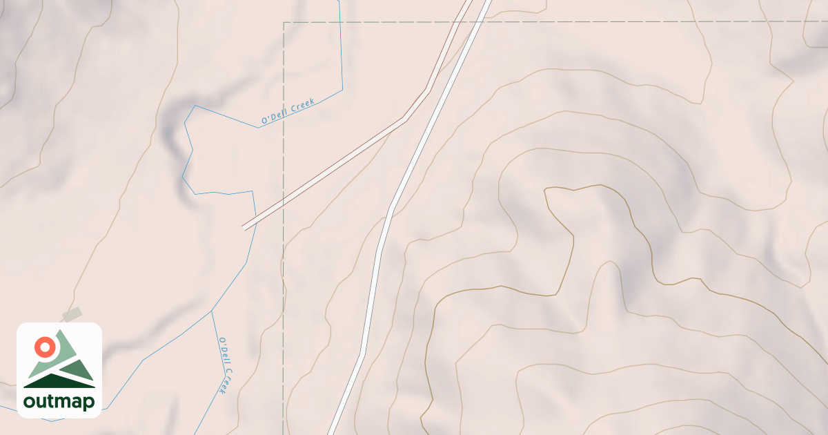 Map of O'DELL CREEK