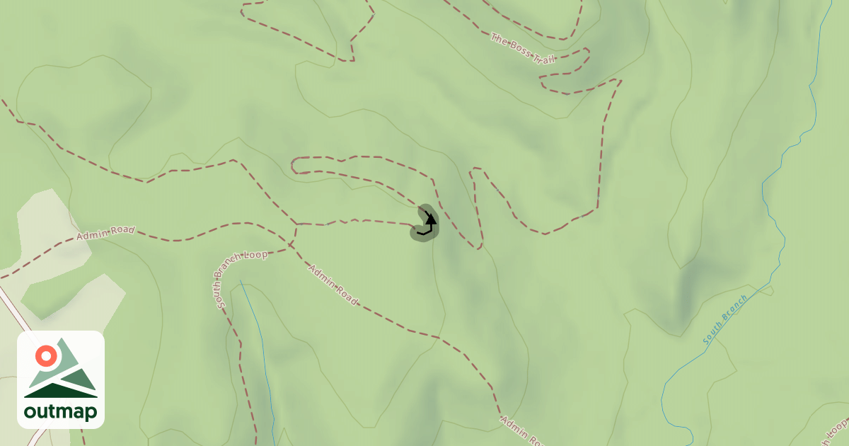 Map of Wood Berm #1 on Boss Trail