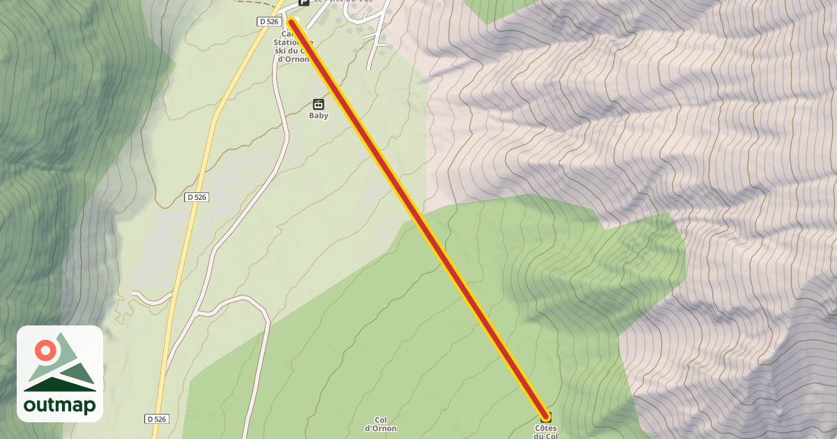 Map of Côtes du Col